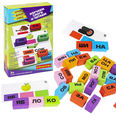 Настольная игра Изучаем слоги и читаем Bondibon ВВ5618 01